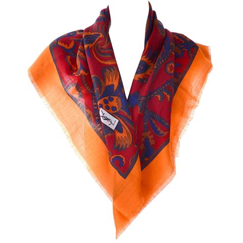 ysl shawls that are rare|Vintage Yves Saint Laurent Scarves .